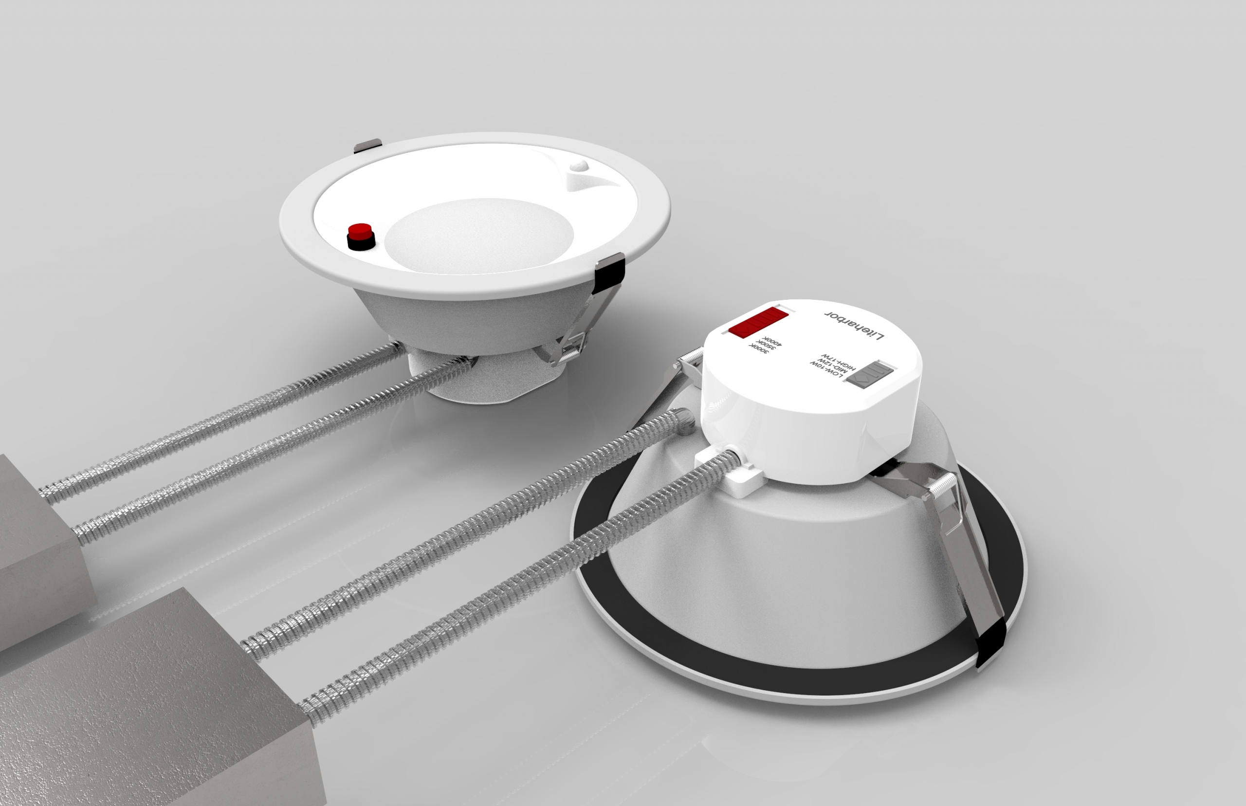 Power and CCT Tunable Recessed Emergency Downlight with PoE Solution